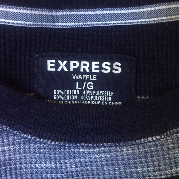 Express Striped Waffle Crew - Picture 2 of 3